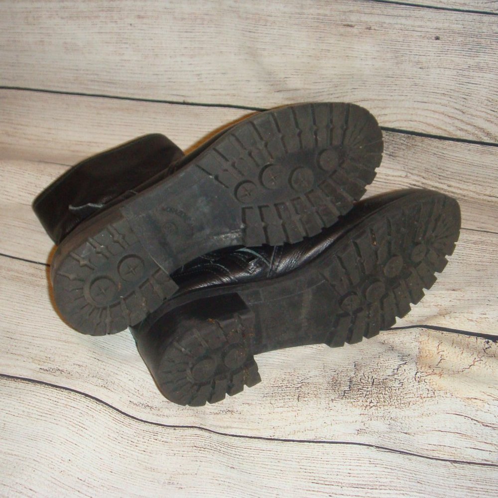 Bronx Freek Out Lug Sole Leather Ankle Engineer Moto Bootie 39(8) - Picture 6 of 8